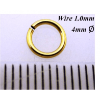14k Gold Filled Jump Rings 1.0mm Gauge x4.0mm 