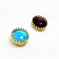 Round 10mm Bezel Earrings fit European Crystals SS47