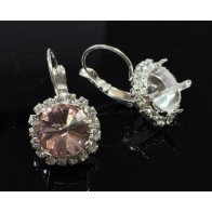 14mm 1122 European Crystals Lever back Rhinestone Earrings