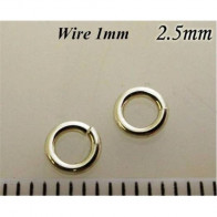 1mm x 2.5mm Sterling Silver 925 Jump Rings 