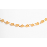 Gold Plated Flat Sequin Disc Cable Chain 