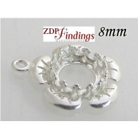10mm Round 925 Sterling silver Bezel, choose your finish.