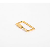 Rectangle Gold Plated Screw Lock Clasp