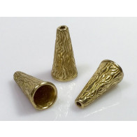15.8x5.6mm Shiny Brass Cones