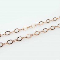2.6mm 14k Rose Gold Filled Flat Cable Chain