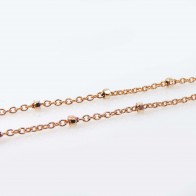 1mm 14k Rose Gold Filled Beaded Chain