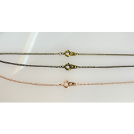 18 inch (45cm) Finished Brass Plated Curb Chain Necklace With Lock