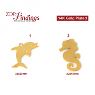 14k Gold Plated Marine Animals Elements (Choose your model)