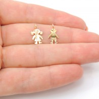10mm Gold Filled Girl or Boy Charm Pendant