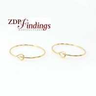 14K Gold Filled Delicate Minimal Wire Hoop Gipsy Earrings