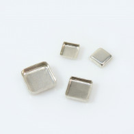 Square Sterling silver 925 Bezel Cup Tray