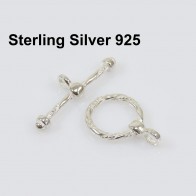 Sterling Silver 925 Round Toggle Clasp 12mm 