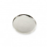 Round 16mm Sterling Silver 925 Bezel Cups - Choose your depth & loops