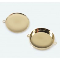 35mm Round Gold Filled Bezel Cup - Choose your design