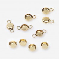 4mm Round Gold Filled Bezel Cup