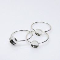 Round Ring Base Sterling Silver 925