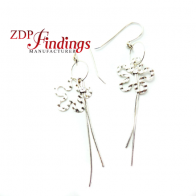 Sterling Silver 925 Handmade Dangle Drop Earrings With Natural Gemstone or Swarovski Beads 
