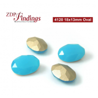 CRAZY SALE !! Oval 18x13mm Opaque Blue Suitable for European 4120 settings