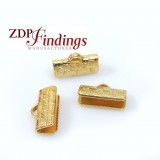 10x5mm Basket Textured Ends for flat cord