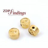 7x4mm Yin and Yang casting Gold Beads