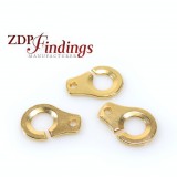 16x12mm Decorated Casting Gold ends clasp