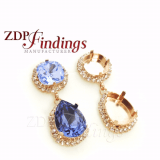 18x13mm 4470 European Crystals Post Rhinestone Earrings, Choose your options