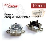 4477 Square 10mm Connector, Antique Silver