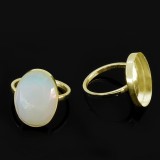 18x13mm Oval Bezel on Ring, , Gold Filled. Choose your size.