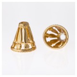 11.6x8mm Shiny Brass Cones