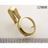 12mm Brass Bezel For Setting -Shiny Brass
