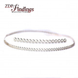 12 Inch Gallery Wire 935 Sterling Silver , 2.5