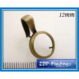 12mm Brass Bezel For Setting -Antique Brass
