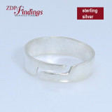 Adjustable Ring Base Blank, Sterling Silver 925