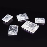 Octagon Cabochon Ice Clear Crystal Quartz Gemstone