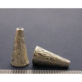 15.8x5.6mm Shiny Silver Cones