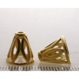 11.5x8.8mm Shiny Gold Cones