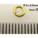 0.8mm x 2.5mm 14K Gold Filled Jump Rings 