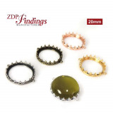 New! 20mm Evolve Crown Bezel setting Collection -Antique Brass