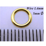 1.4mm x 5.0mm 14k Gold Filled Jump Rings 