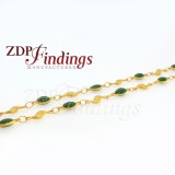 4mm Green-color Oval beads, Rosary Chain 