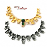  Necklace centerpiece w 39ss, 29ss  rhinestones European Crystals