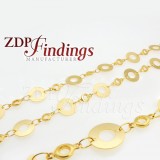  10mm Rounded Shaped Ornament Gold Chain 