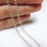 2.9mm  Sterling Silver Oval Link Chain 
