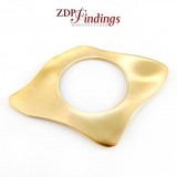 95x70mm Large Rhombus,Matte Gold Plated 