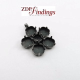 Flower Pendant for European Crystals SS39 and 10mm 4470 Elements 