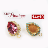 14x10mm 4320 European Crystals Post Rhinestone Earrings