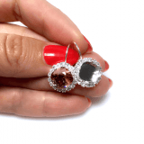 10mm 4470 European Crystals Lever back Rhinestone Earrings