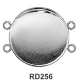 25mm Round 925 Sterling silver Bezel Cup Connector