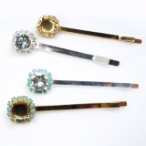 Hair Pin Setting With Rhinestones fit European Crystals ss39