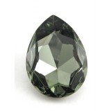 30x20mm 4327 European Crystals Pear Black Diamond